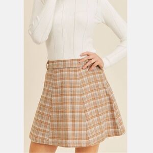 Plaid Woven Mini Skirt